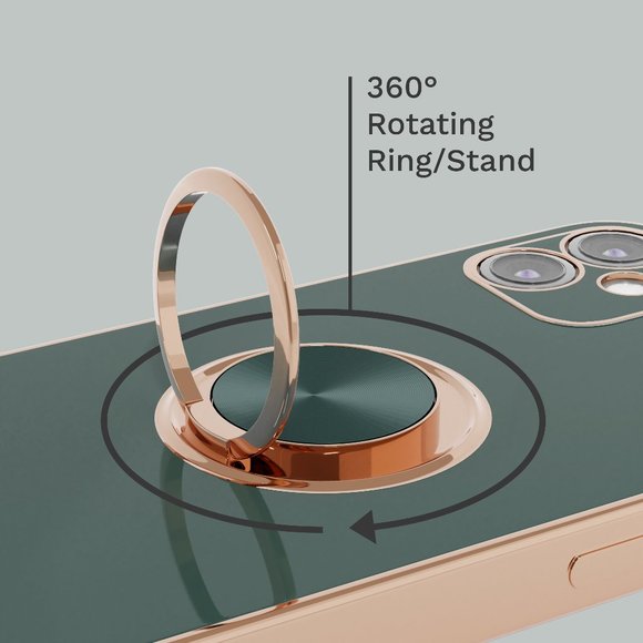 Phone Case with Ring for iPhone 12 Mini Green Sage - Picture 4 of 4